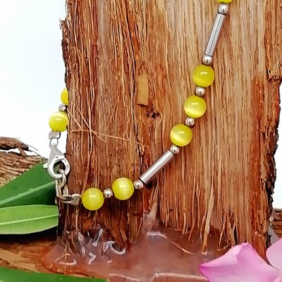 Bracelet yellow semi precious stones