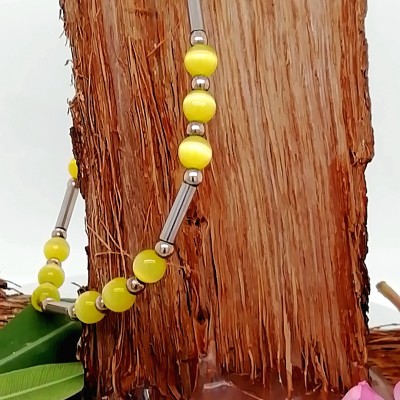Bracelet yellow semi precious stones - 1379