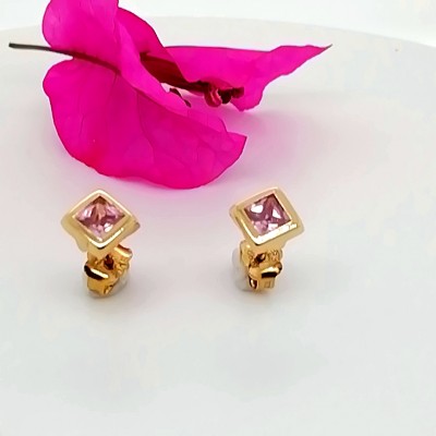Earrings square stones