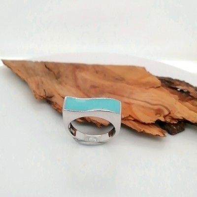 Ring turquoise wave