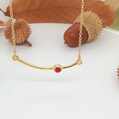 Necklace round ruby - 2416