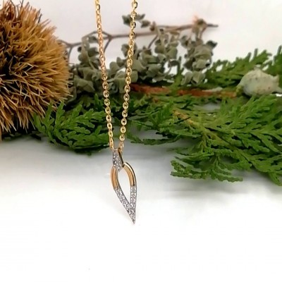 Yellow gold necklace - 2804