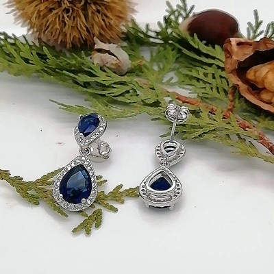 Earrings royal blue - 2860