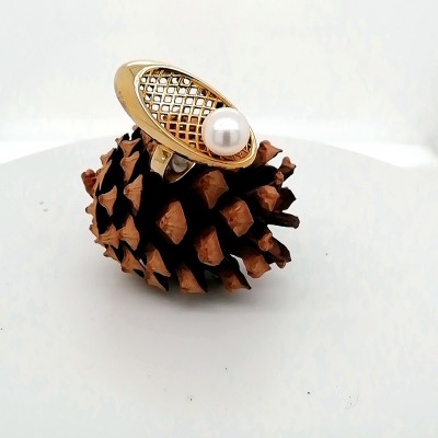 Handmade ring gold plated