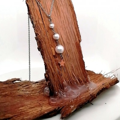 Necklace three pearls - 749