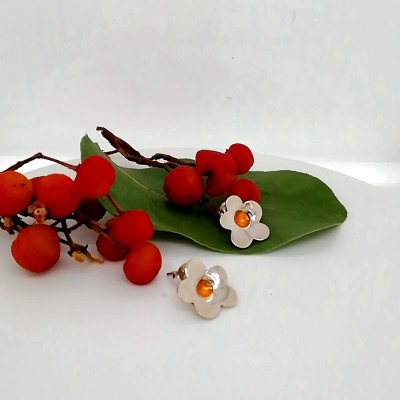 Σκουλαρίκια καρφωτά λουλούδια-2