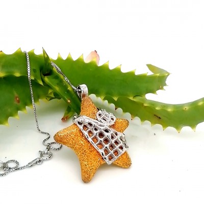 Pendant big star (sparkle surface) - 1124