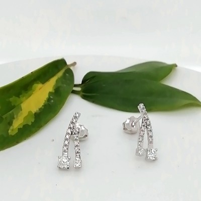 White gold earrings