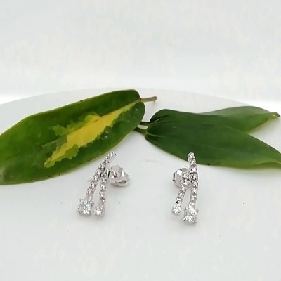 White gold earrings - 1292