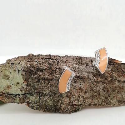 Earrings soft orange fildisi - 1340