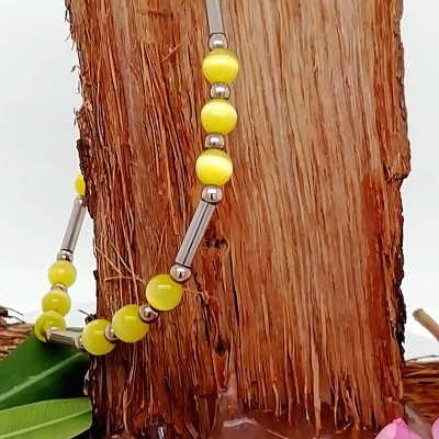 Bracelet yellow semi precious stones-2