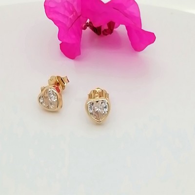 Earrings heart - 1481