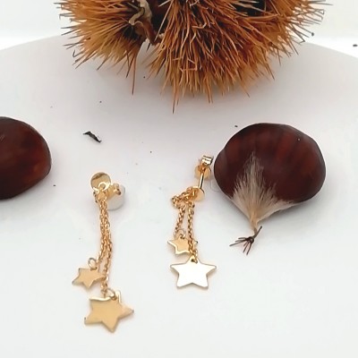 Earrings gold stars-4