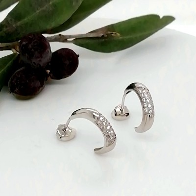 Earrings half ring - 1597