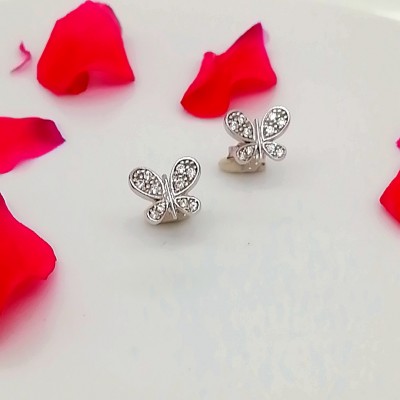 Earrings white butterflies