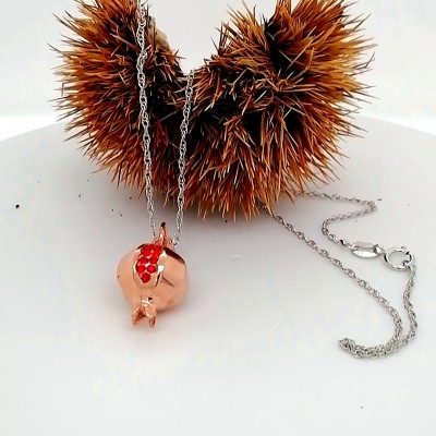 Necklace rose gold silver - 1737