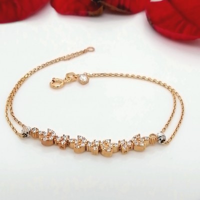 Bracelet 14k double chain