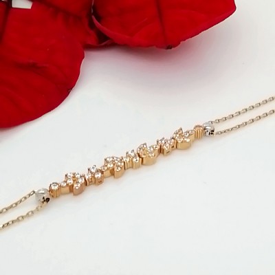 Bracelet 14k double chain - 2041