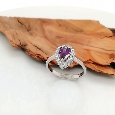 Ring purple stone-3
