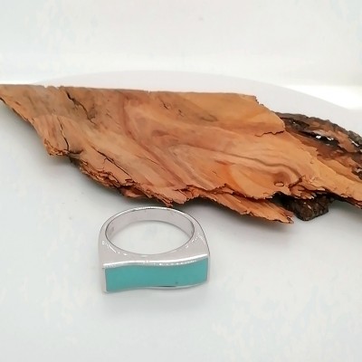 Ring turquoise wave-2