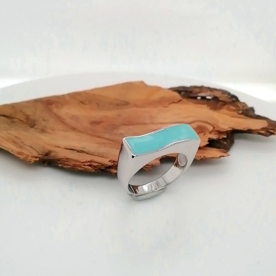 Ring turquoise wave-3
