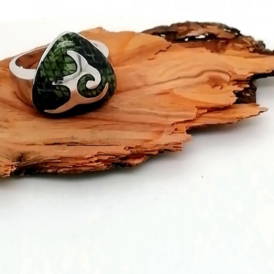 Ring green smalto-3