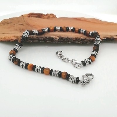 Bracelet stones eye of tiger