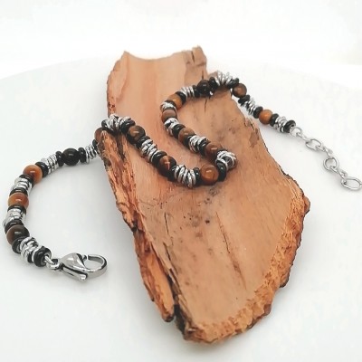 Bracelet stones eye of tiger - 2220