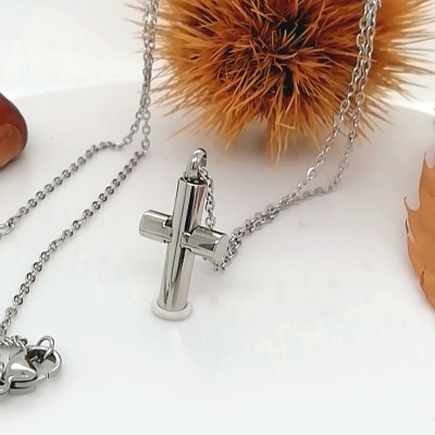 Cross with chain (shinny surface) - 2267