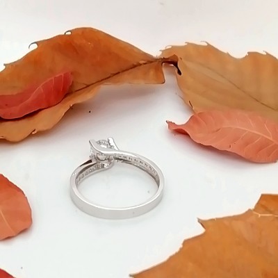 White gold ring 14k - 2282