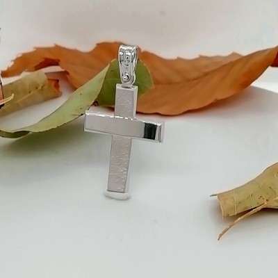 White gold cross - 2466