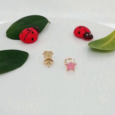 Earrings smily stars - 2522