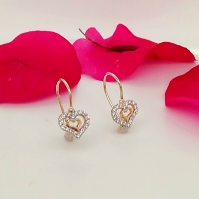 Earrings double heart-3