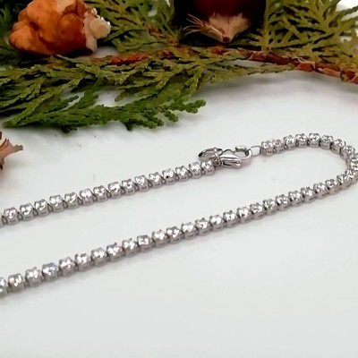 Bracelet white gold one stone series