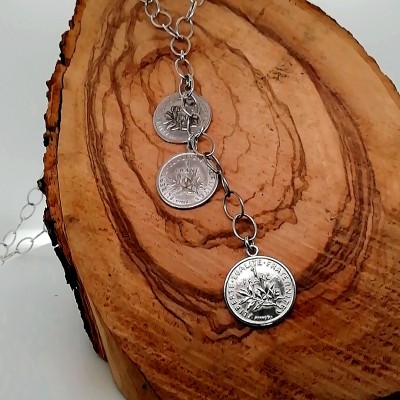 Necklace silver coins