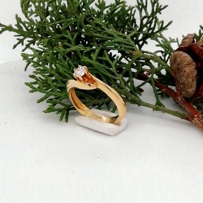 Wedding ring gold flame-3