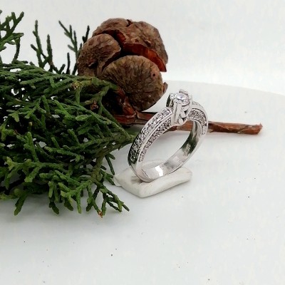 Wedding ring full of zircons-2