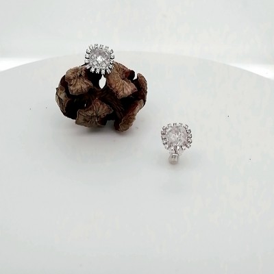 Earrings white gold 14 karats