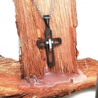 Black s.steel cross (with a smaller inside)-2